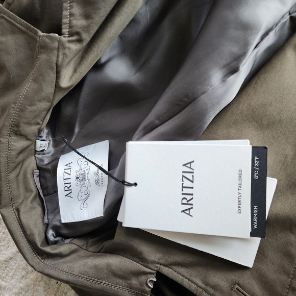 *NEW* Aritzia Khaki Double-Breasted Trench‎ Coat - Picture 12 of 15
